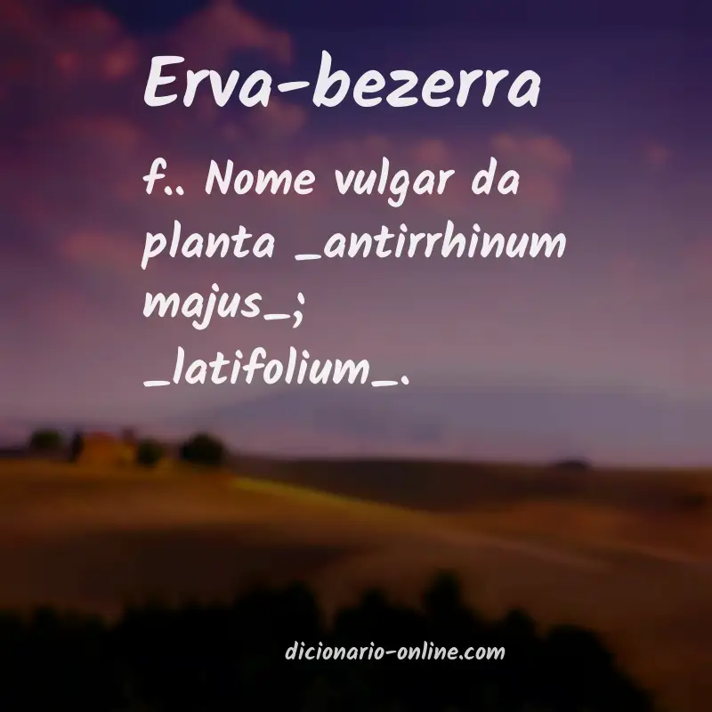 Significado de erva-bezerra
