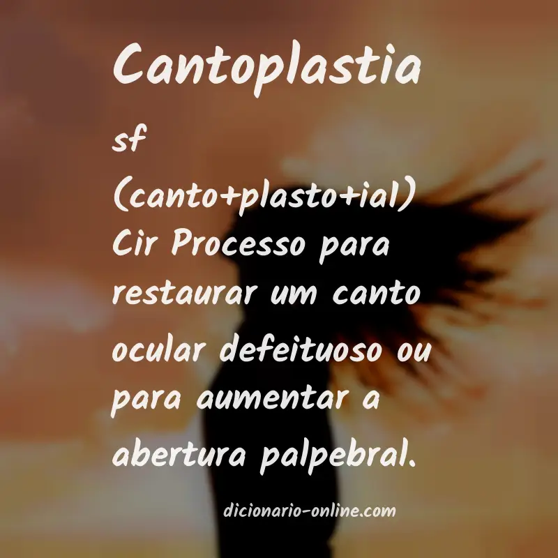 Significado de cantoplastia