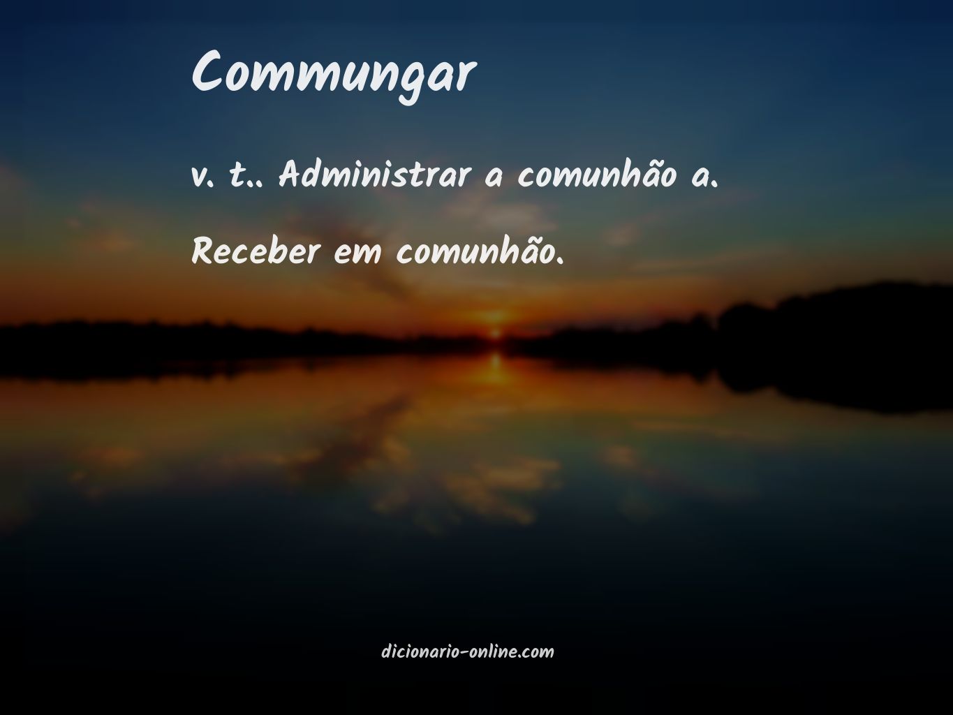 Significado de commungar