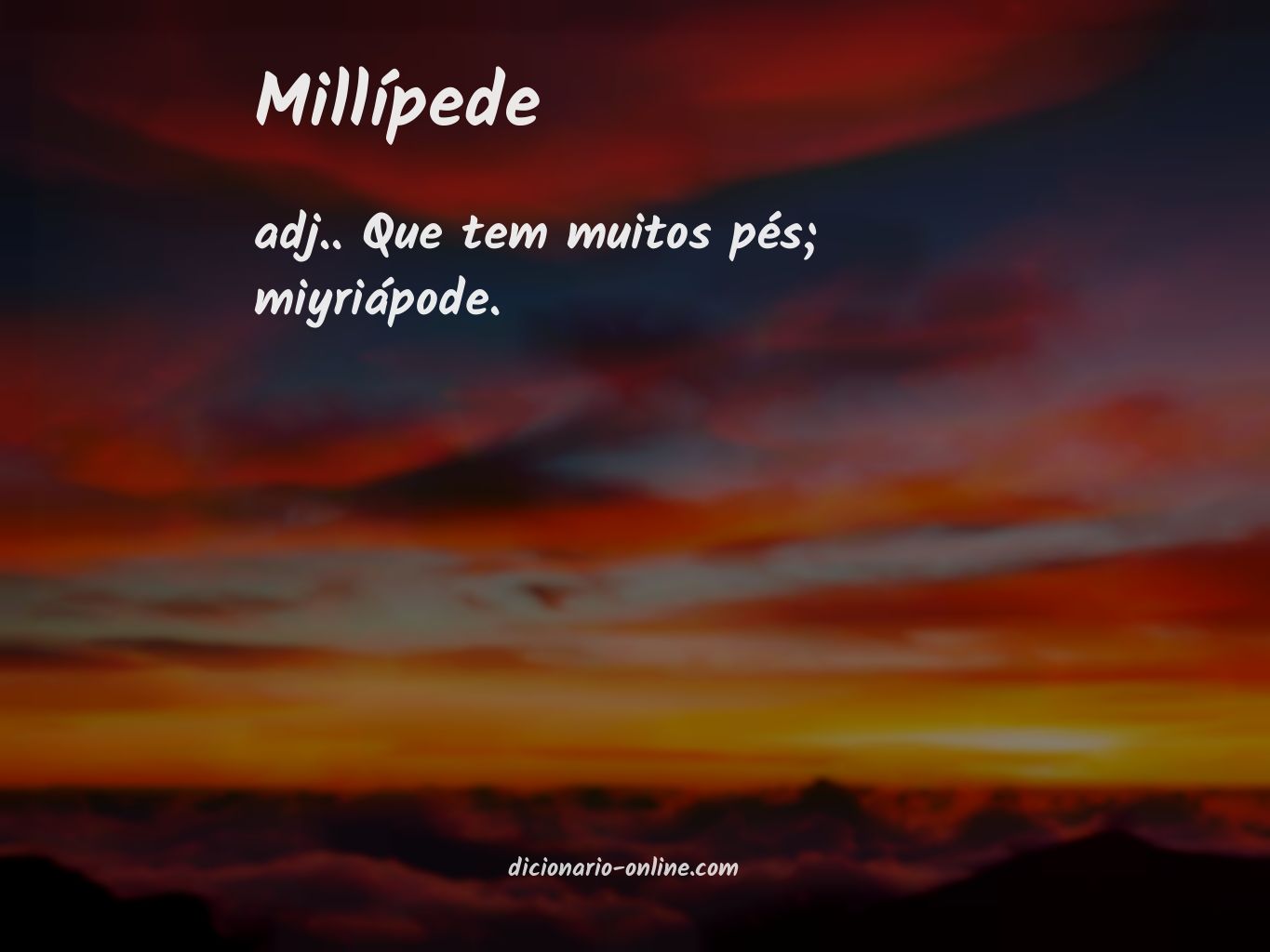 Significado de millípede