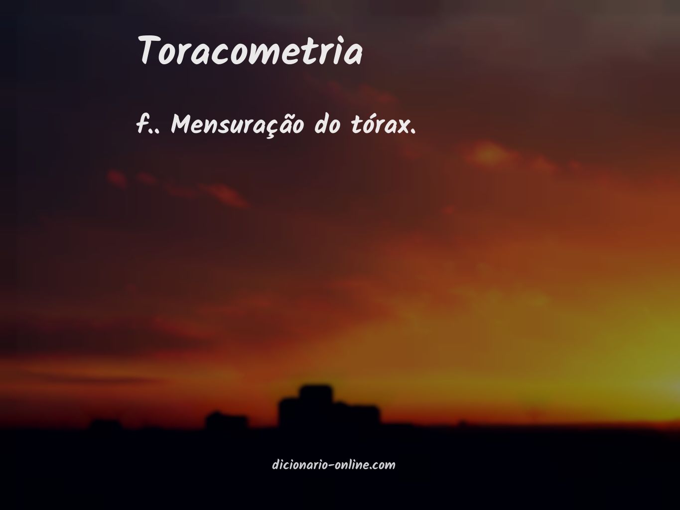 Significado de toracometria