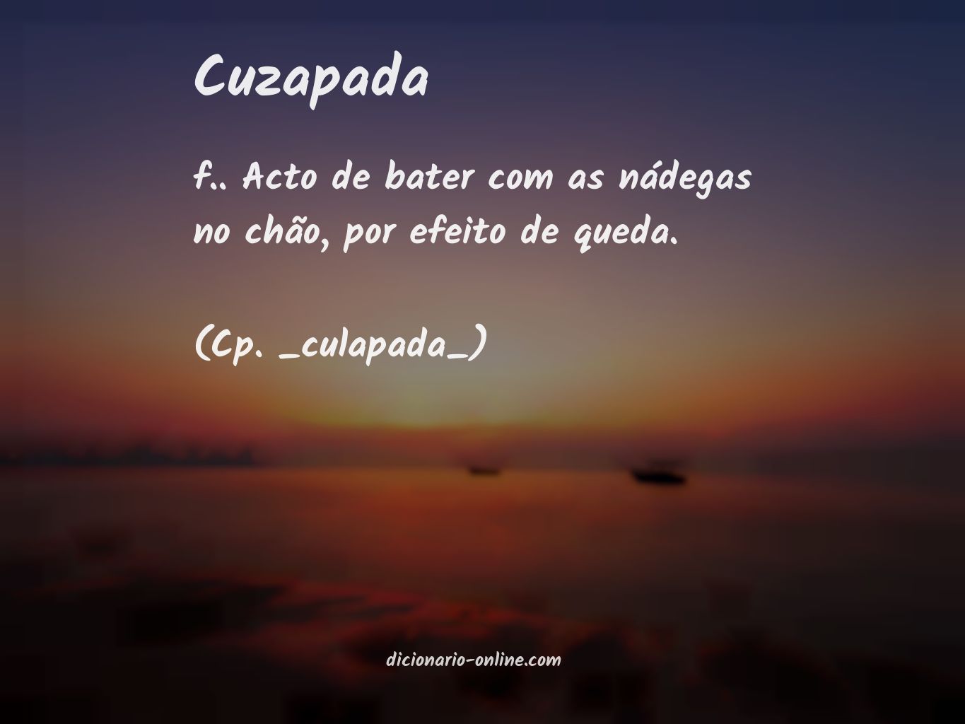 Significado de cuzapada