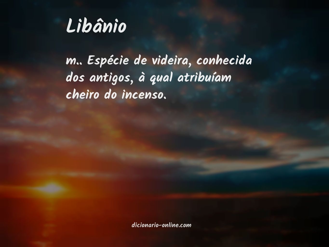 Significado de libânio