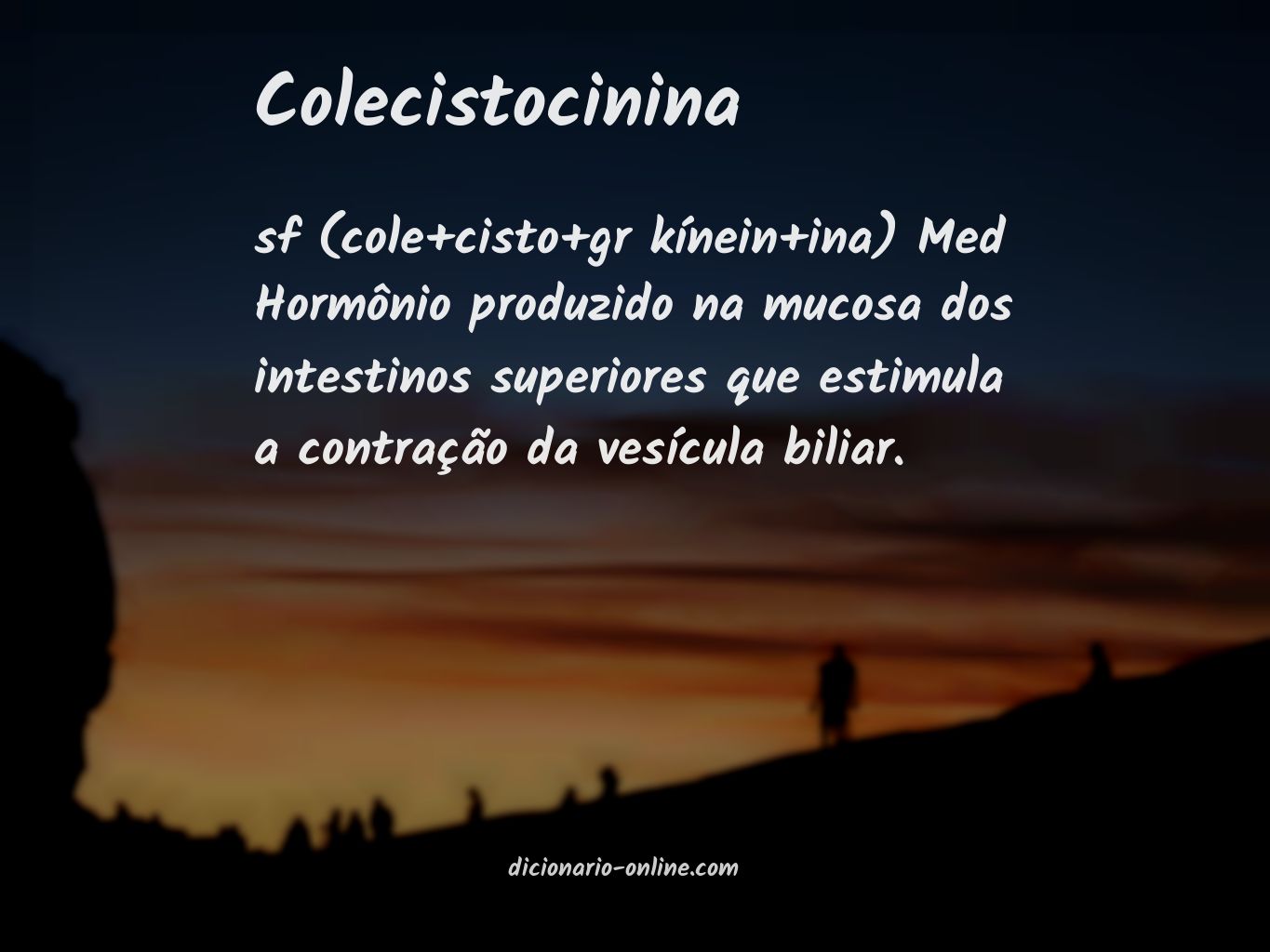 Significado de colecistocinina