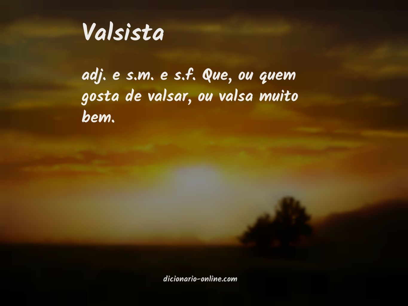 Significado de valsista