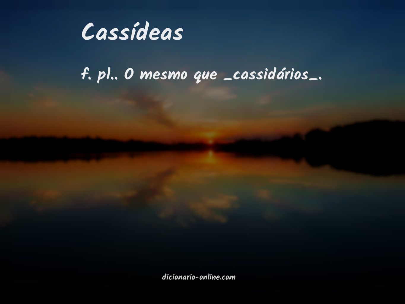 Significado de cassídeas