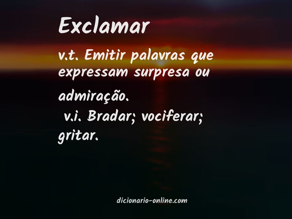 Significado de exclamar