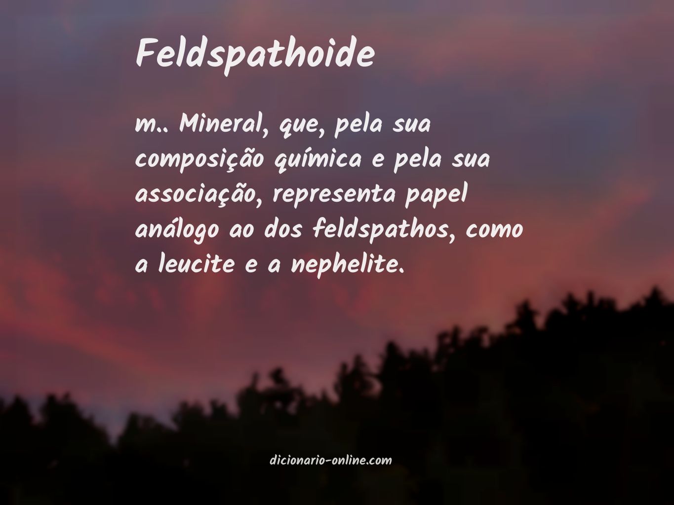 Significado de feldspathoide