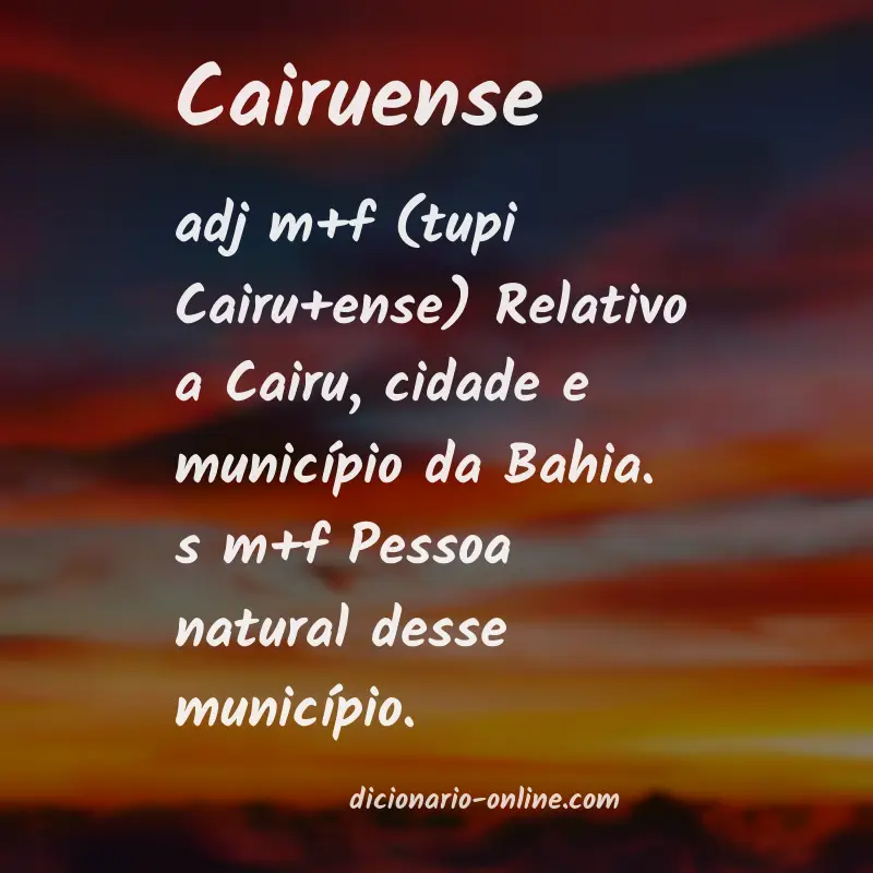 Significado de cairuense