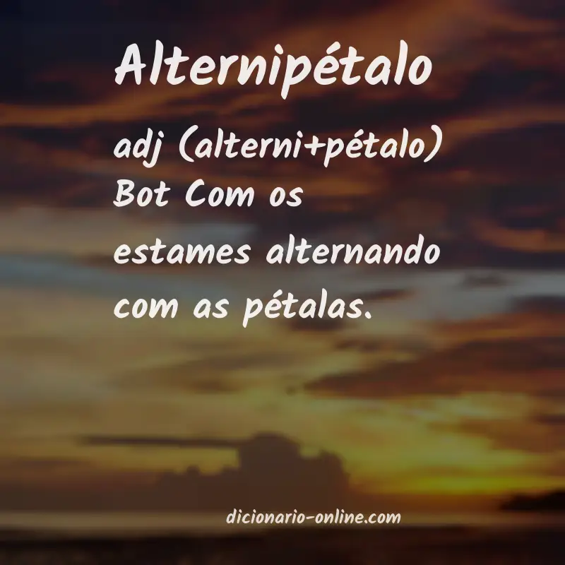 Significado de alternipétalo