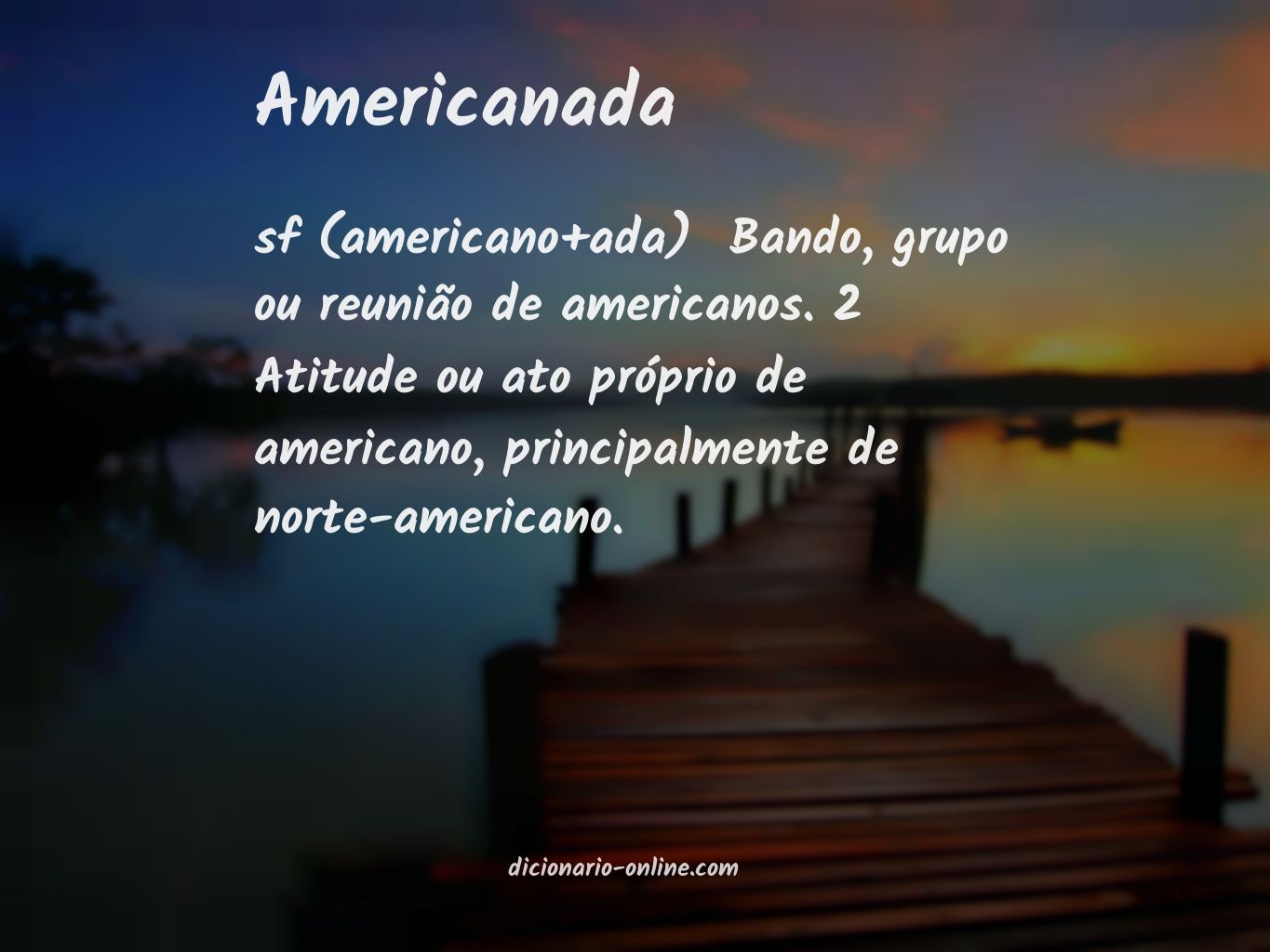 Significado de americanada