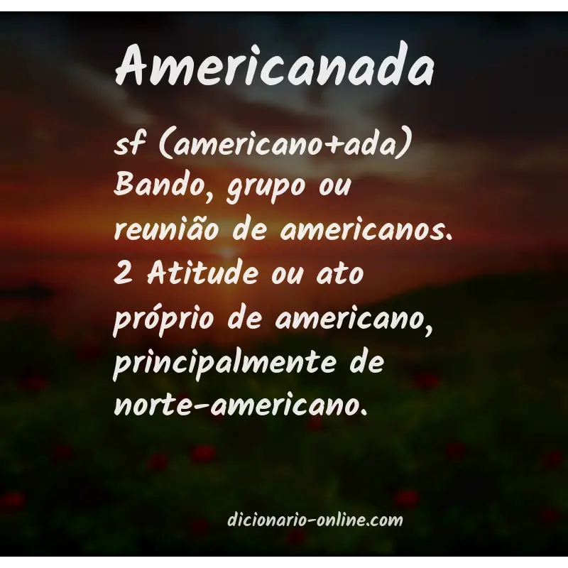 Significado de americanada