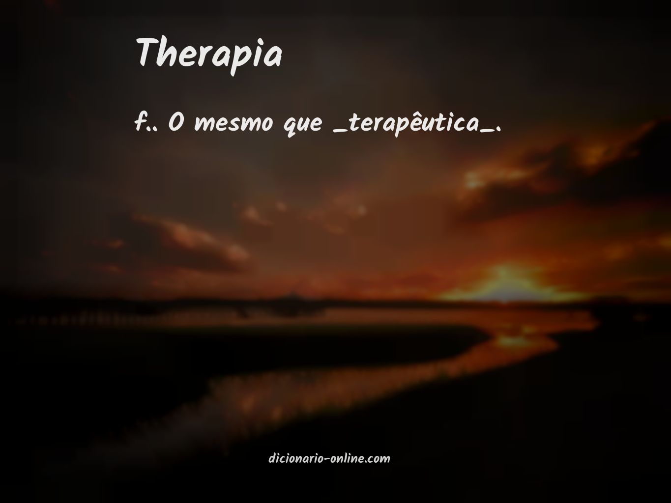 Significado de therapia