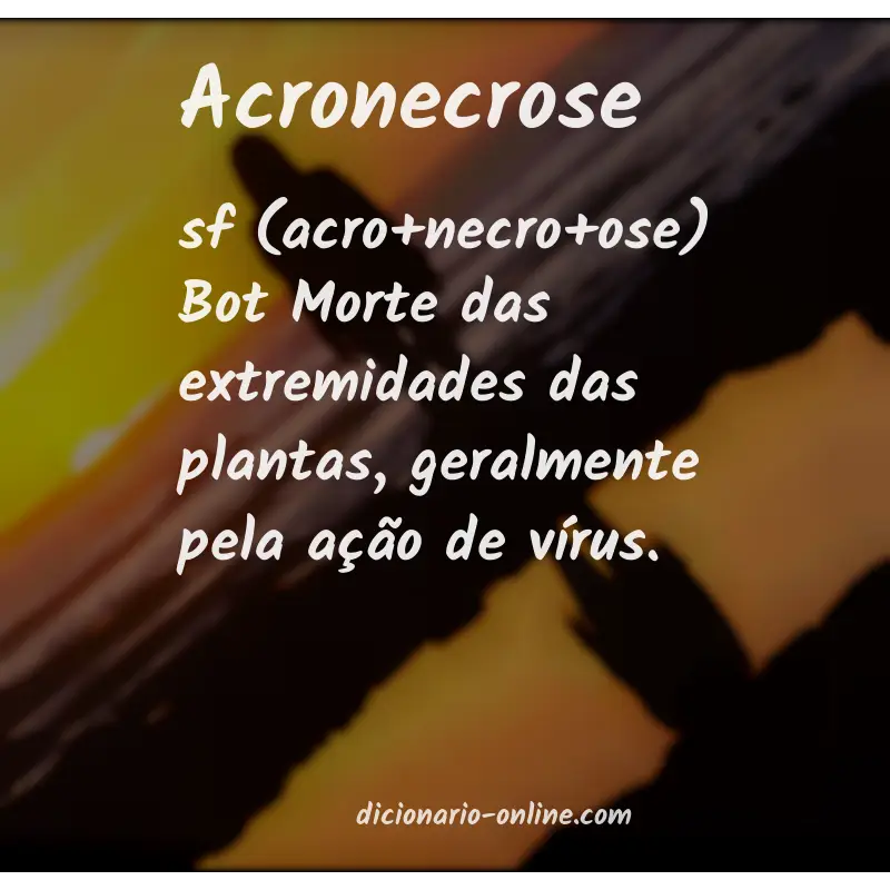 Significado de acronecrose