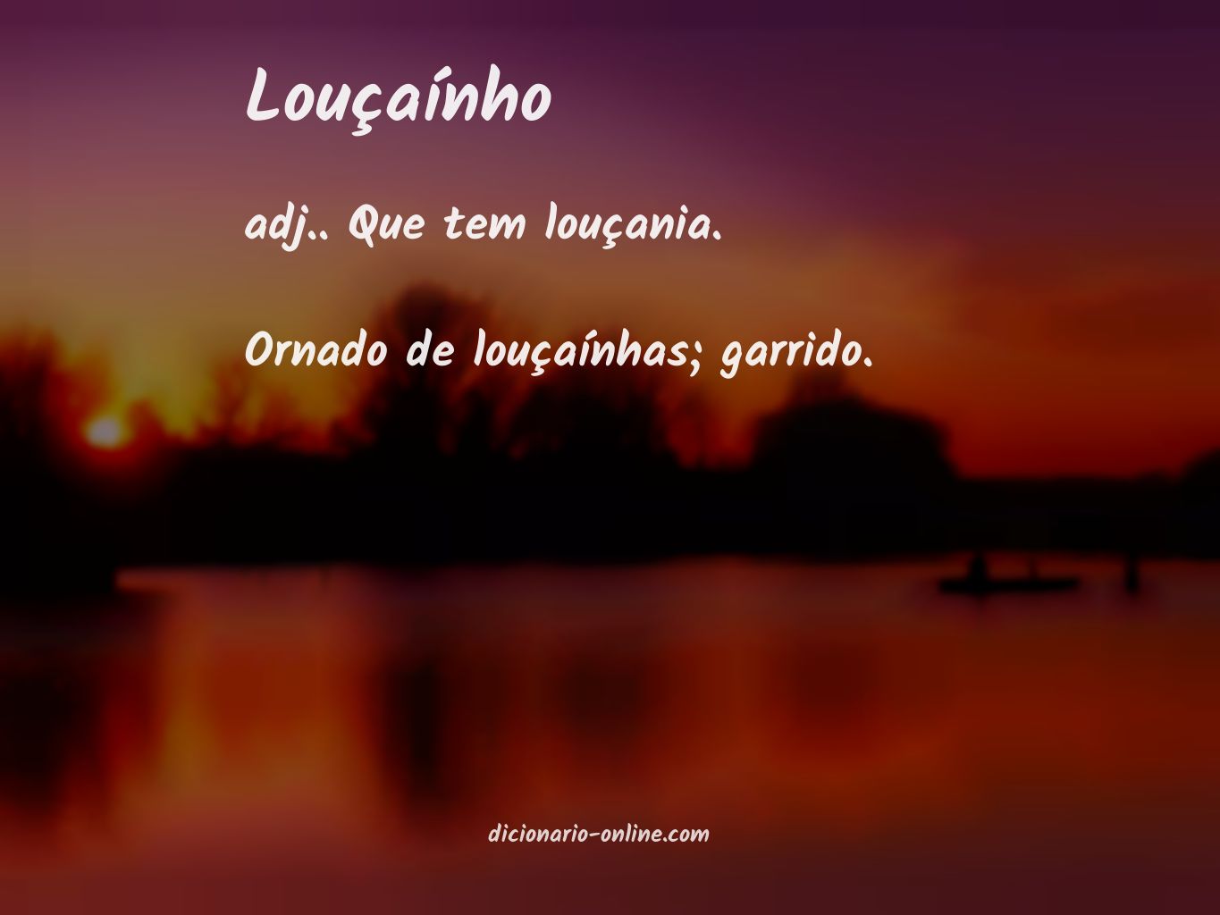 Significado de louçaínho