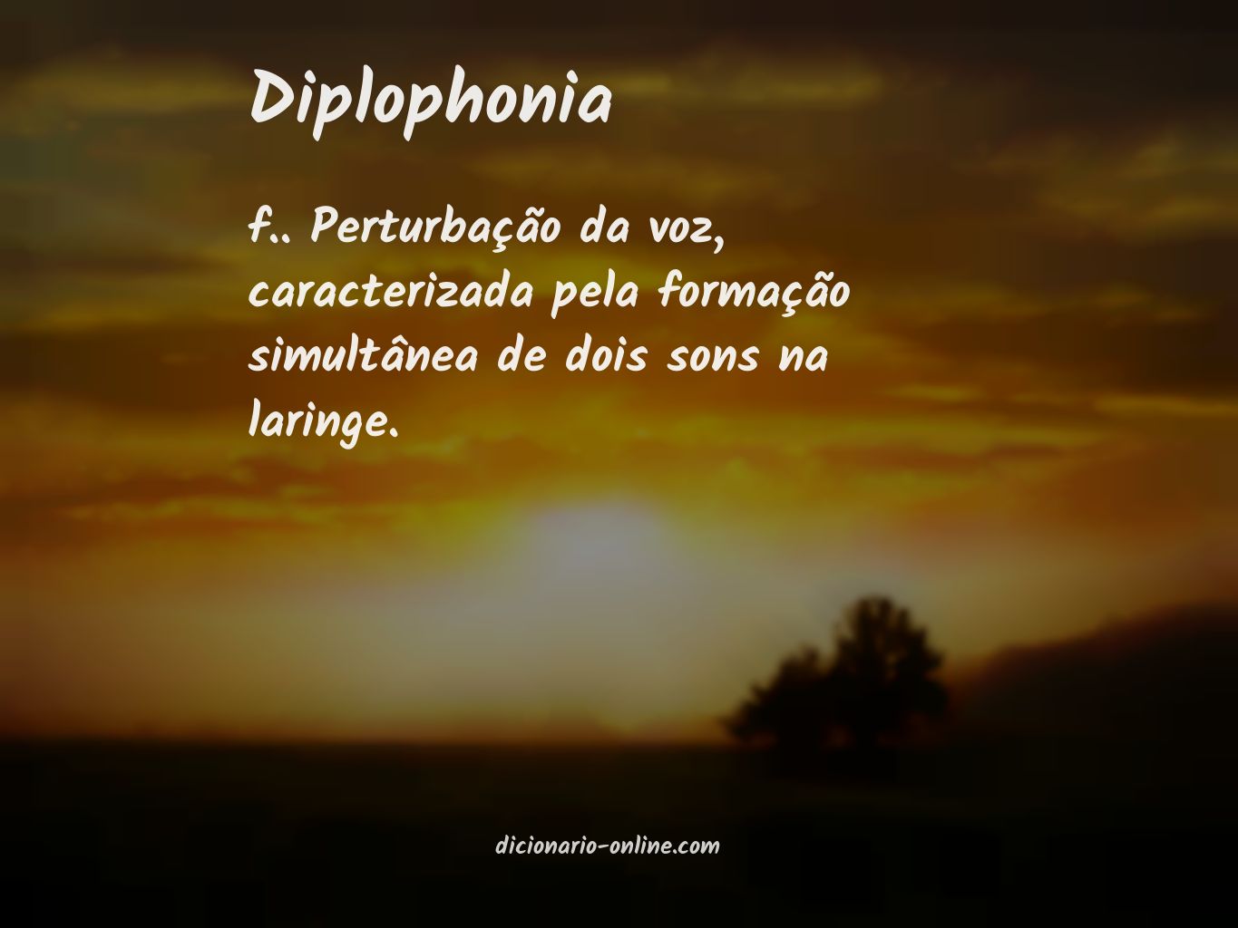 Significado de diplophonia