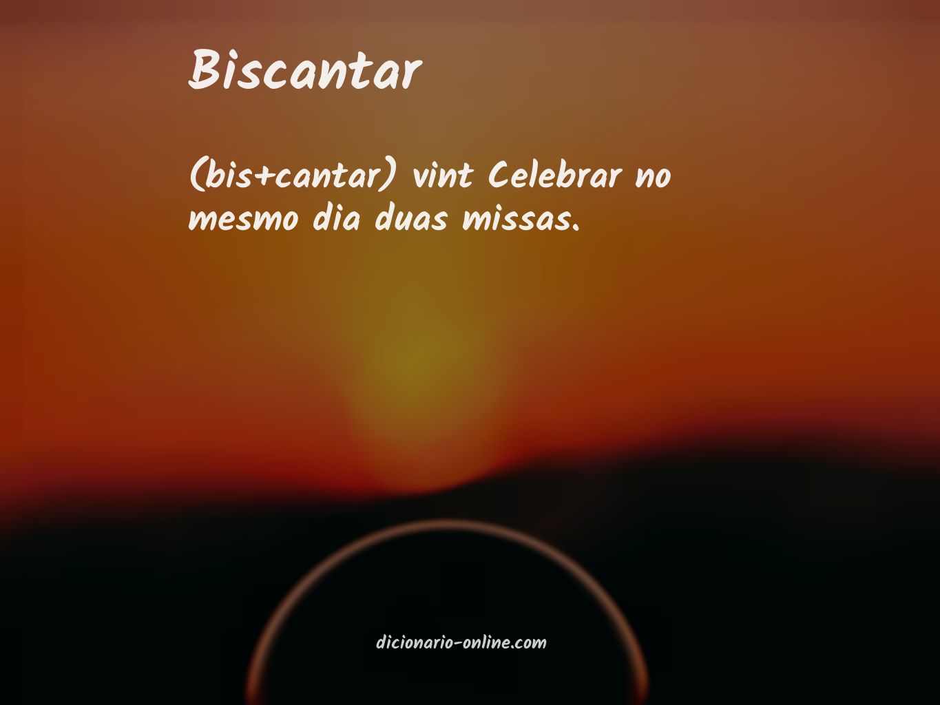 Significado de biscantar