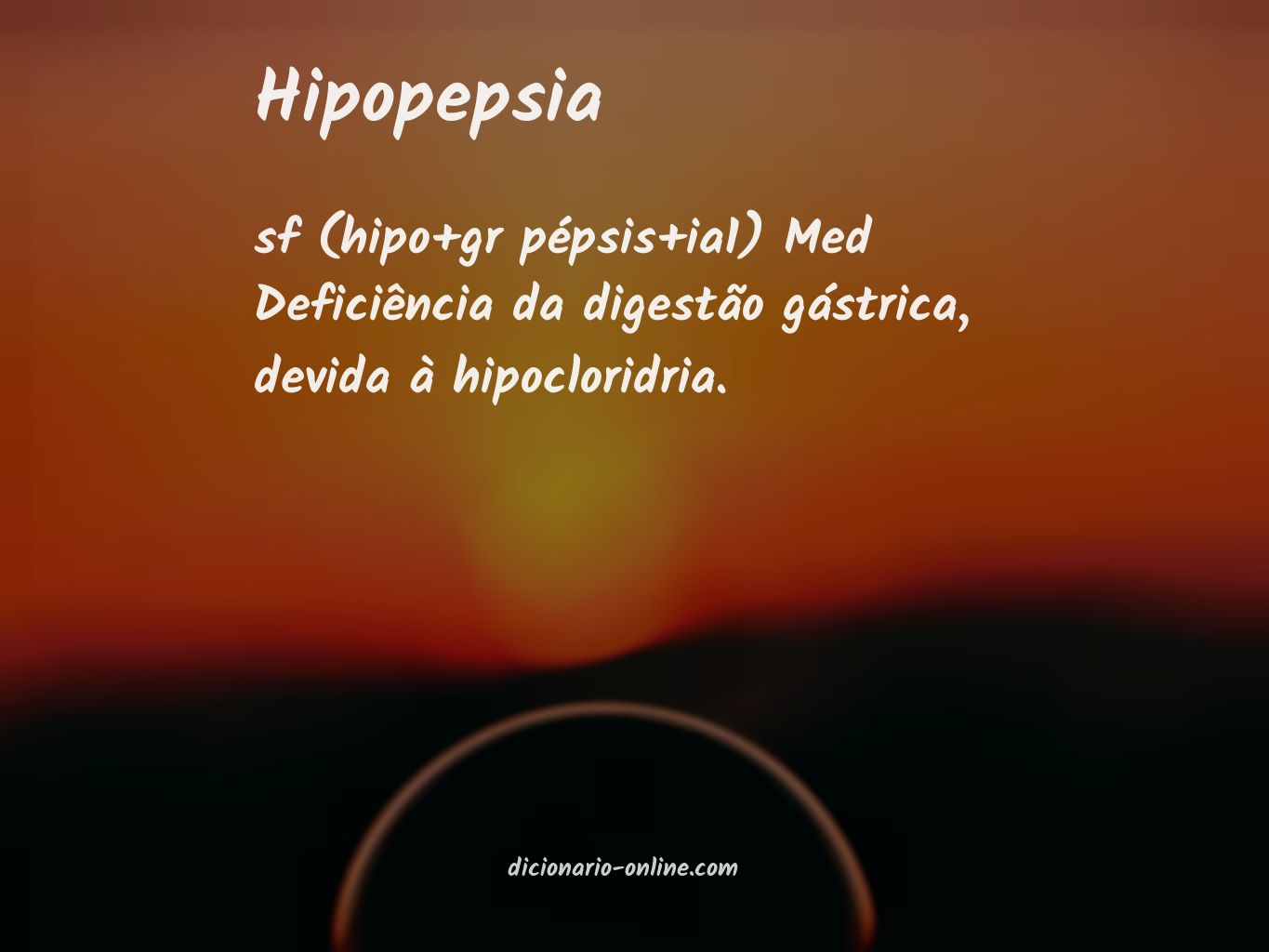 Significado de hipopepsia