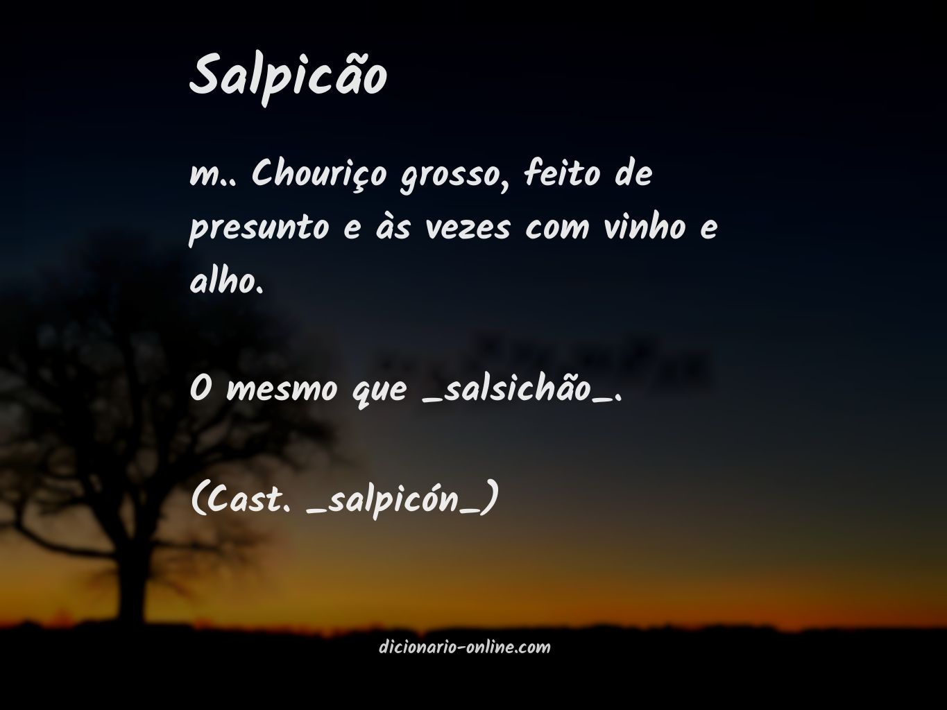 Significado de salpicão