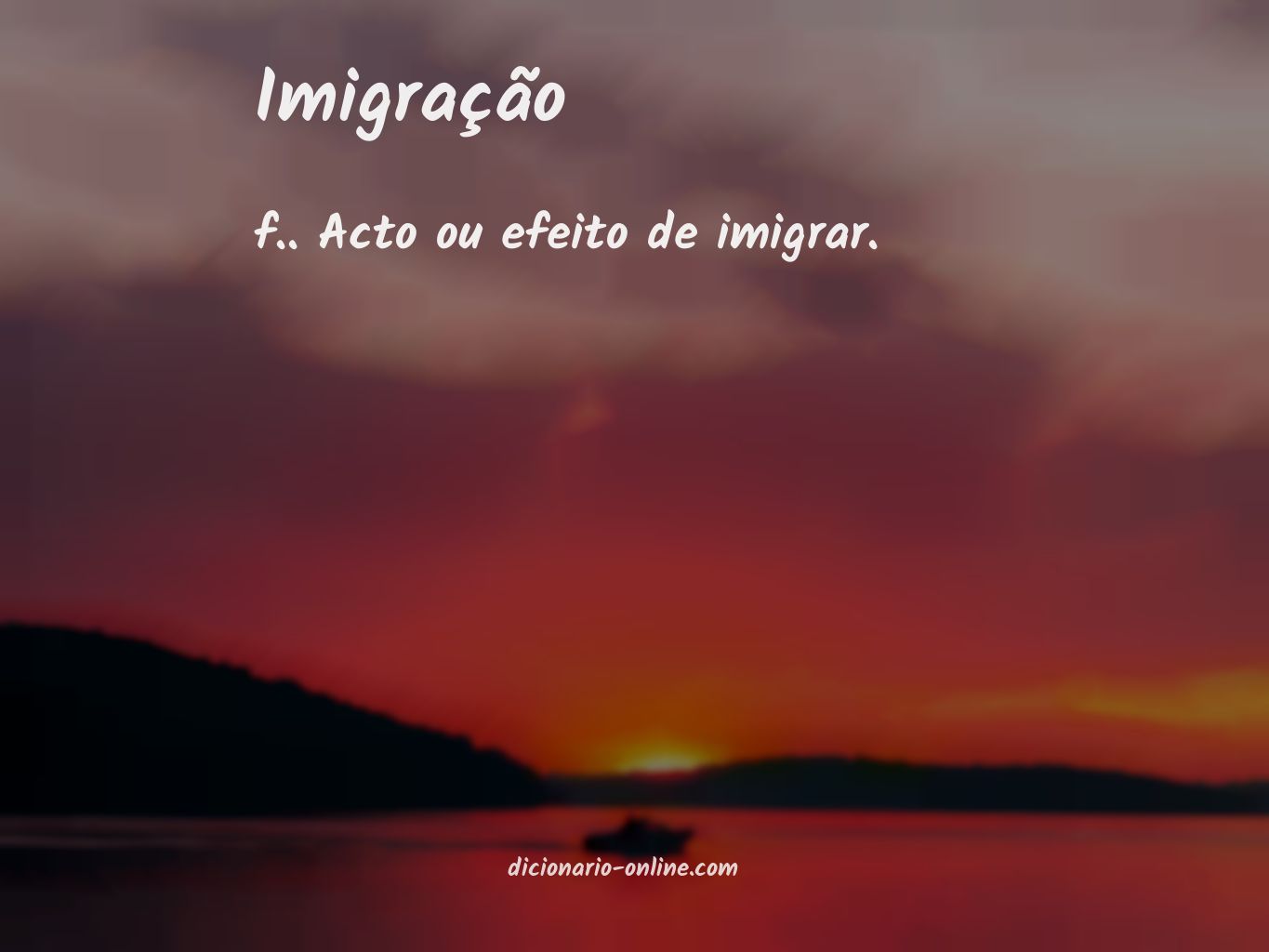 Significado de imigração