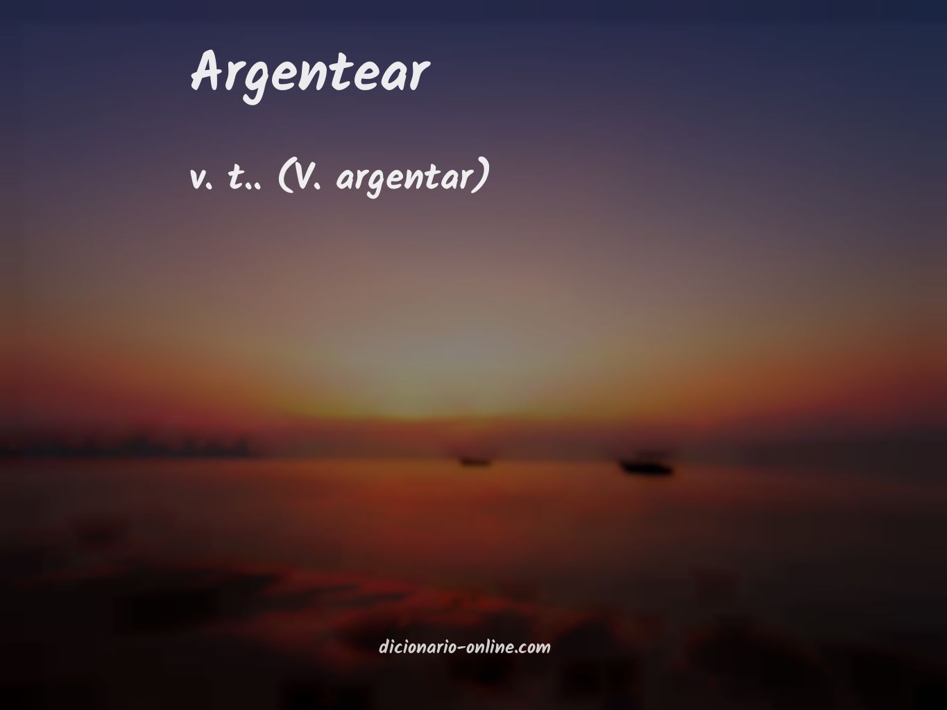 Significado de argentear