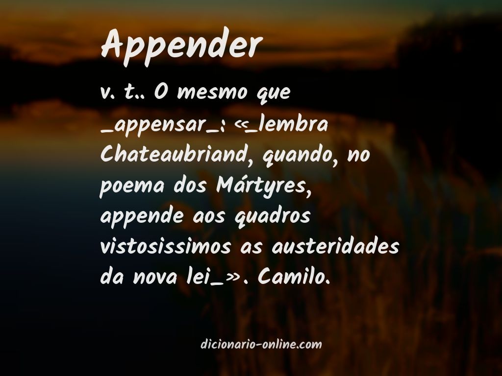 Significado de appender