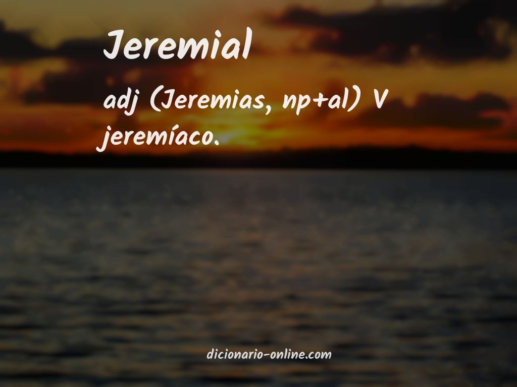 Significado de jeremial