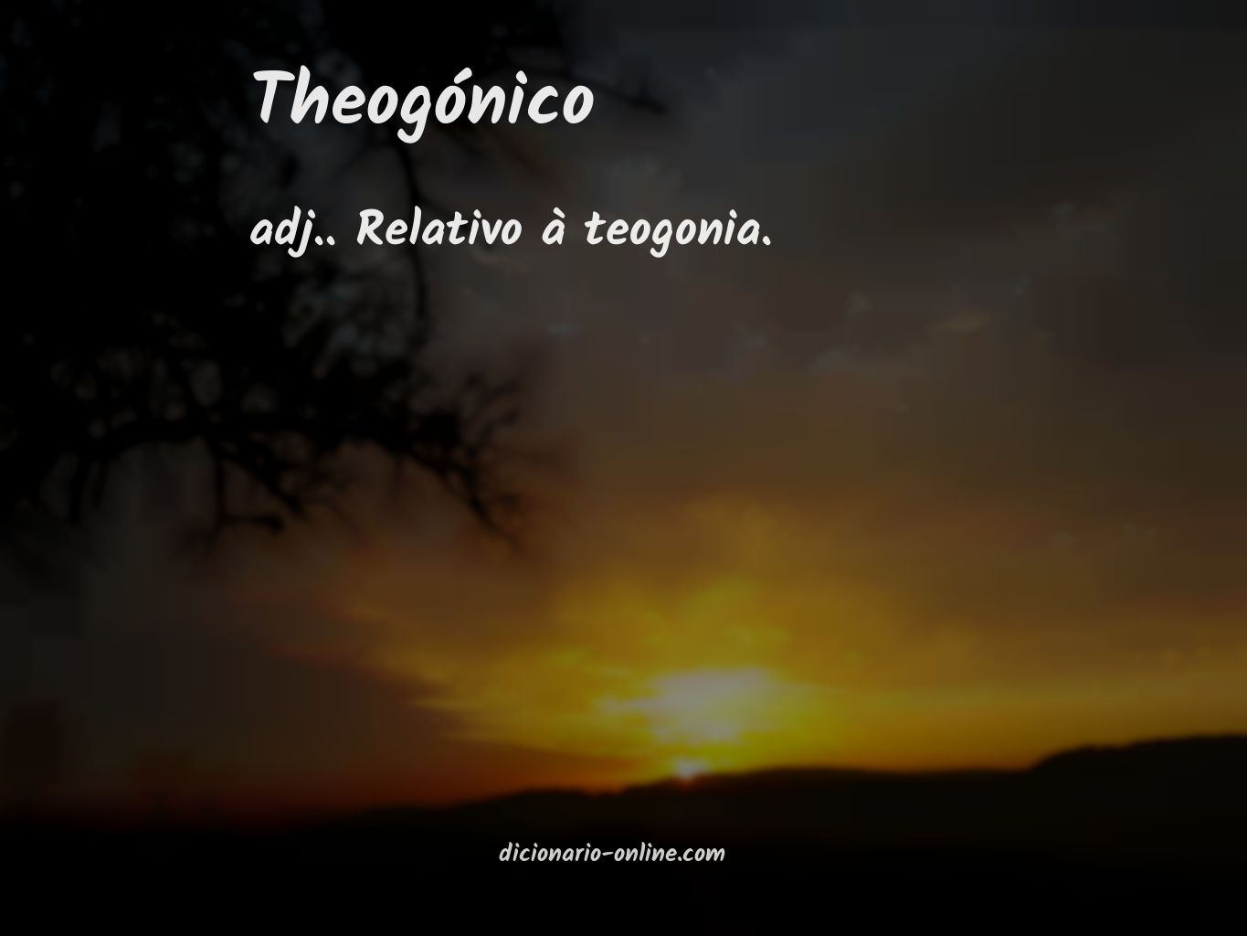 Significado de theogónico