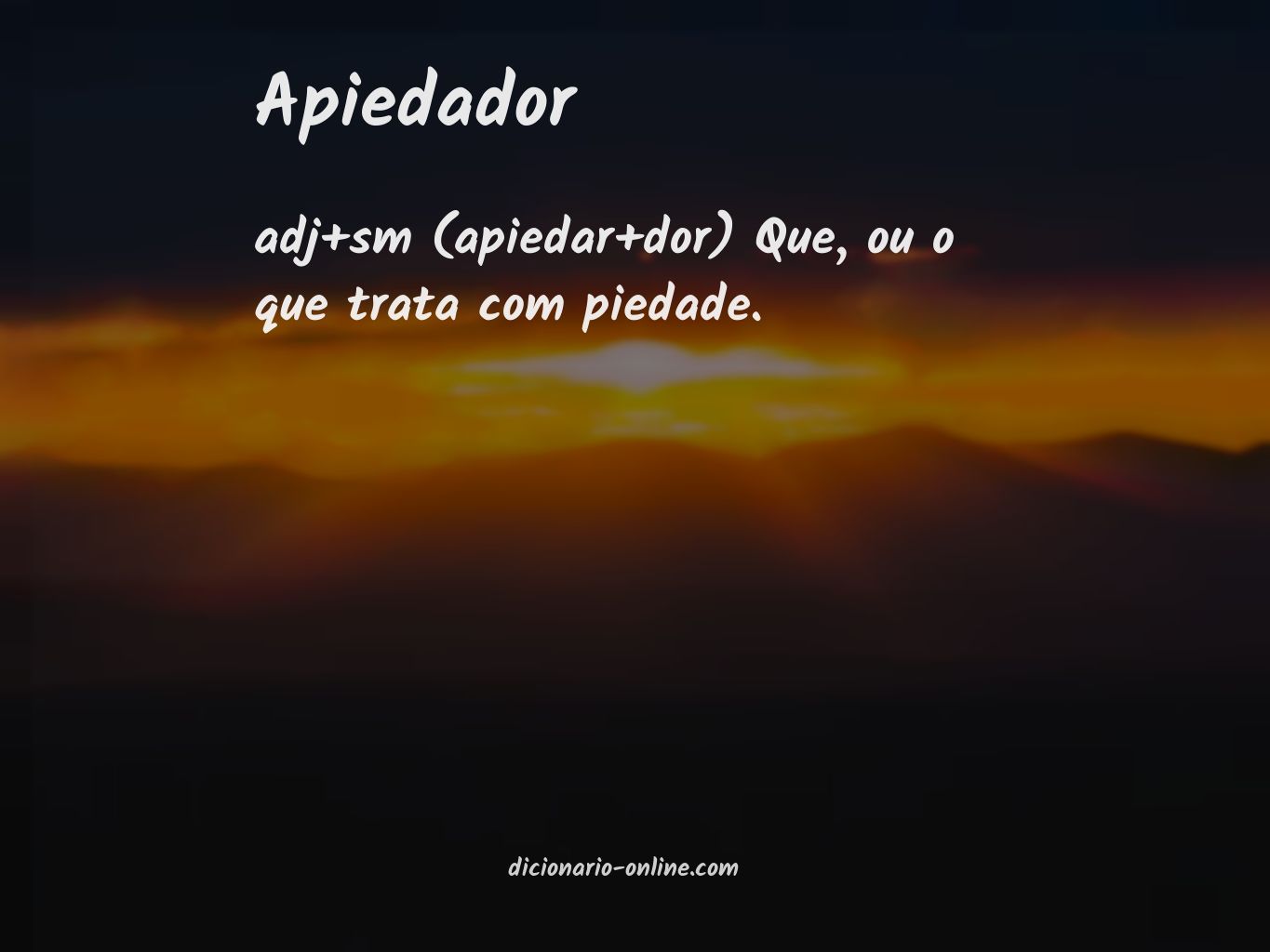 Significado de apiedador