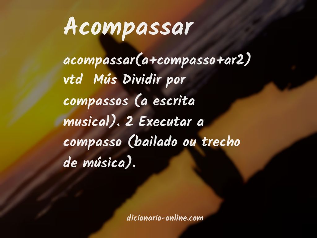 Significado de acompassar