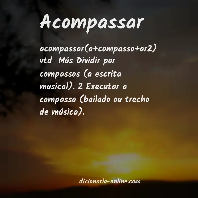 Significado de acompassar