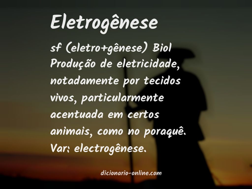 Significado de eletrogênese