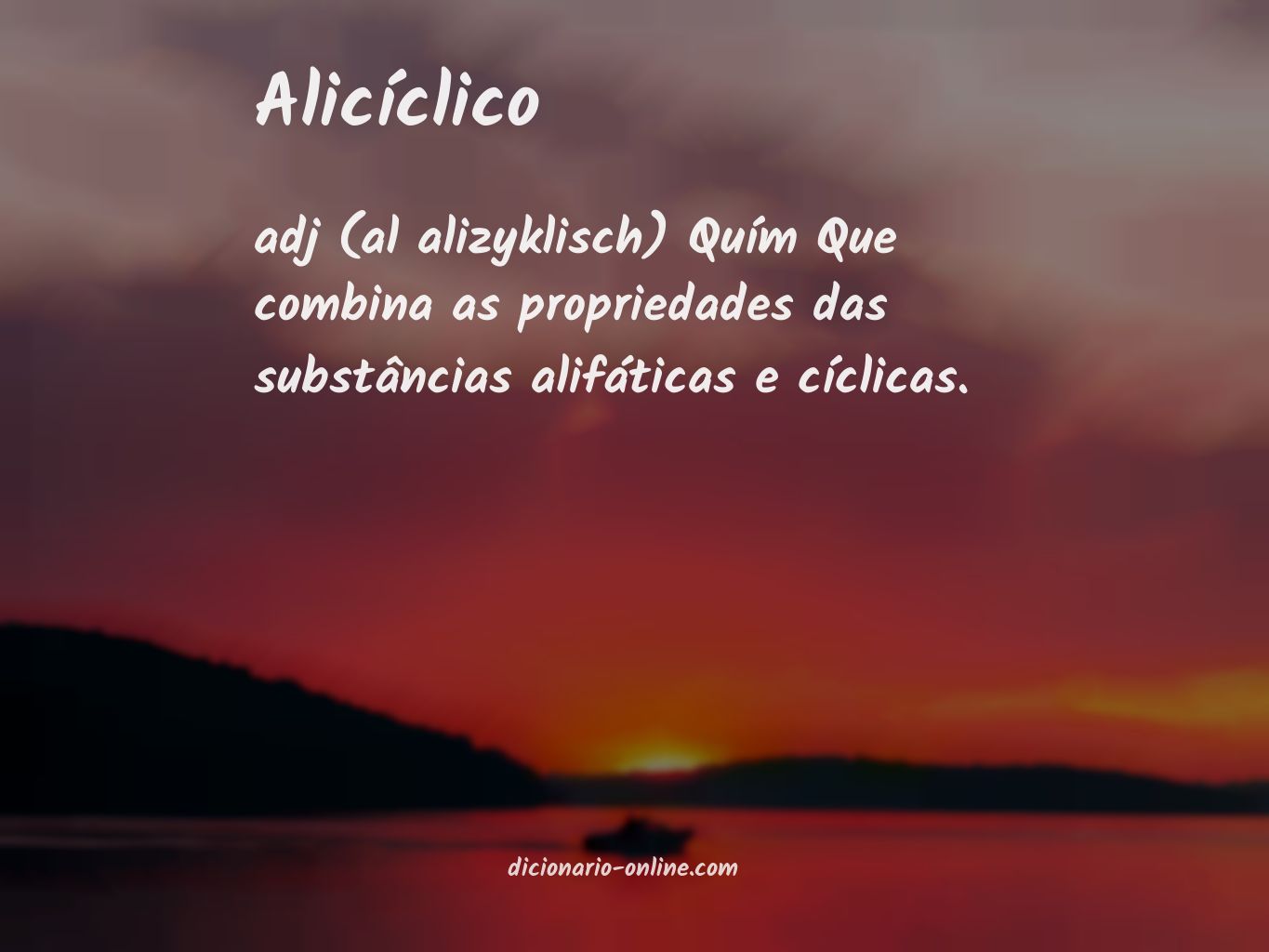 Significado de alicíclico