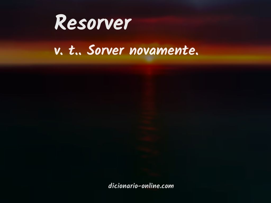 Significado de resorver