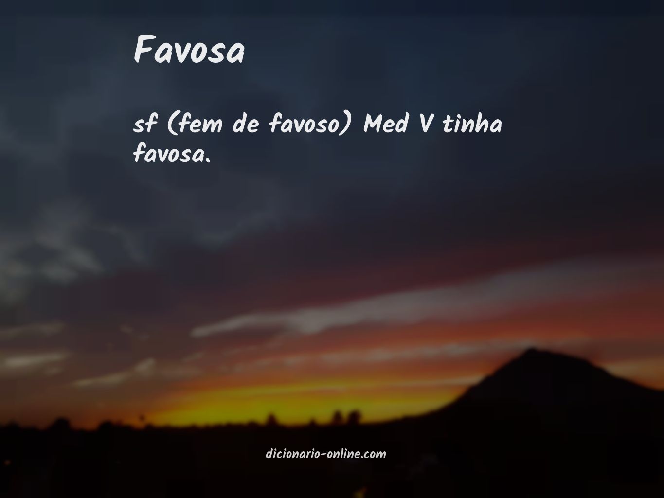 Significado de favosa