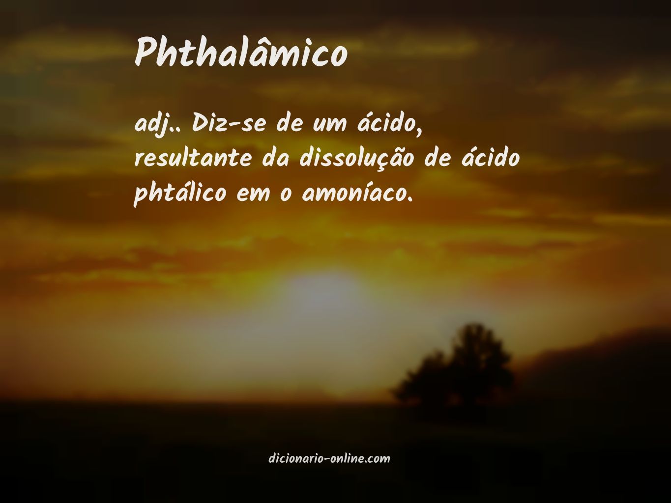 Significado de phthalâmico