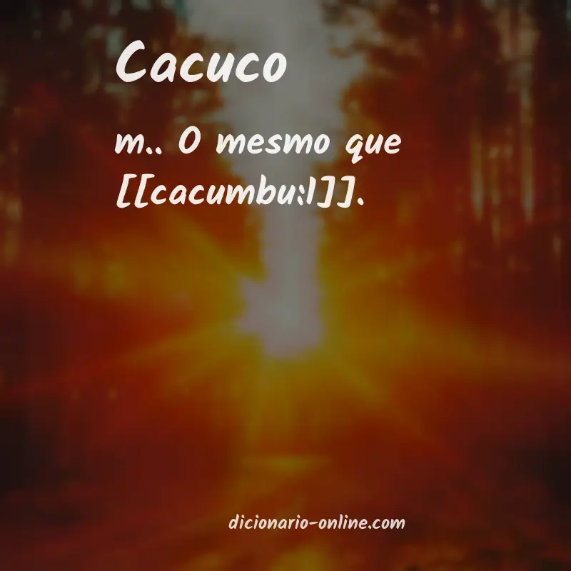 Significado de cacuco