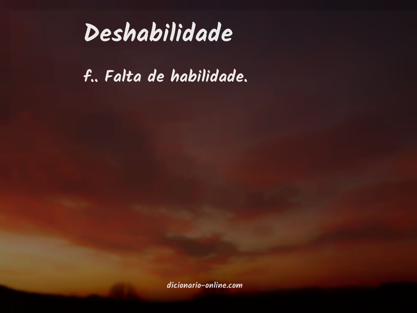 Significado de deshabilidade