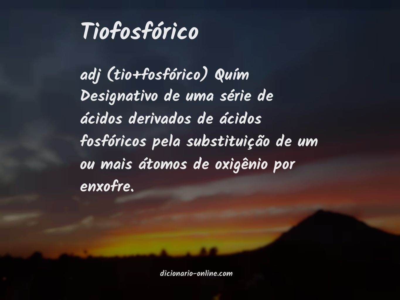 Significado de tiofosfórico