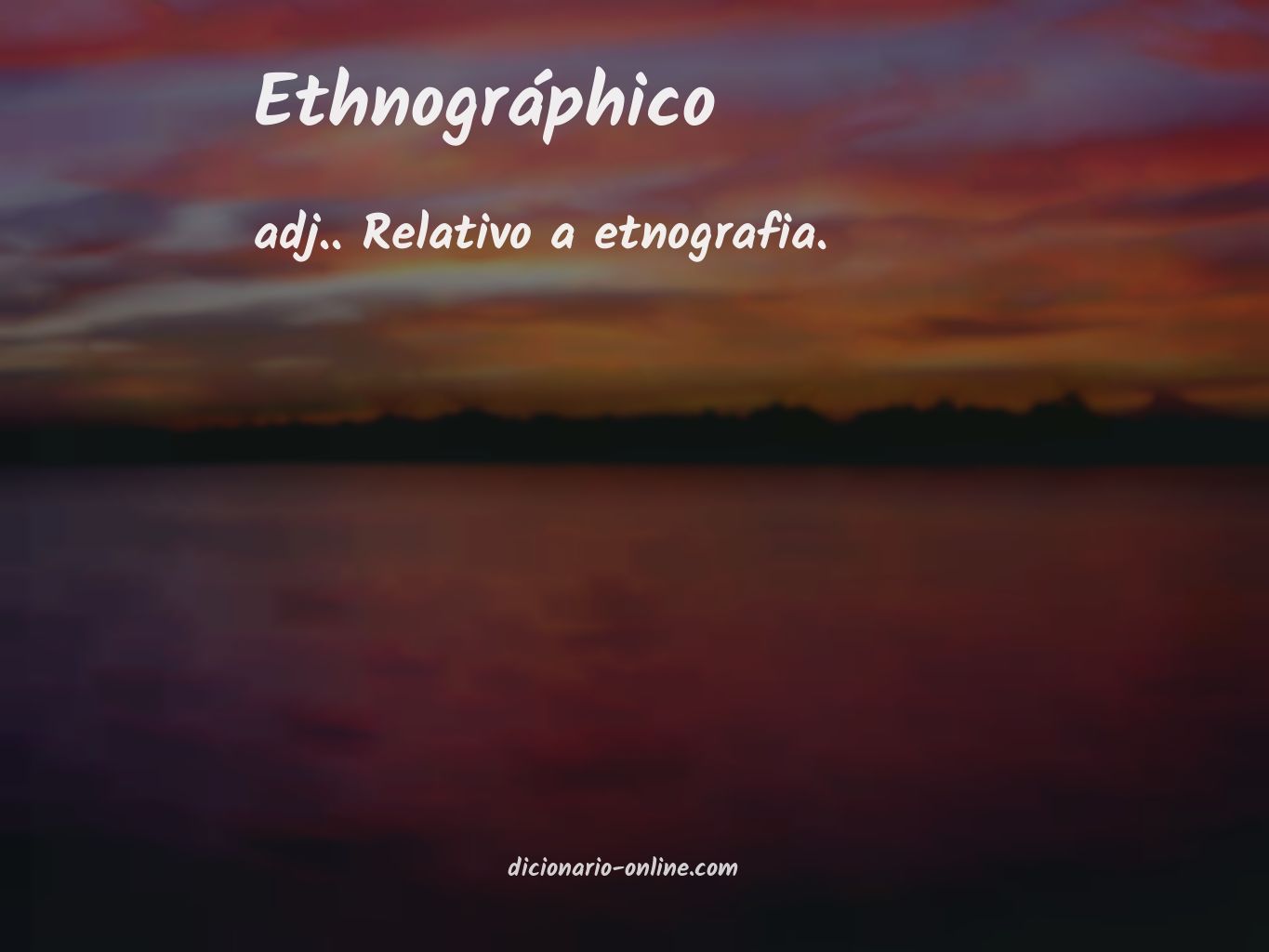 Significado de ethnográphico