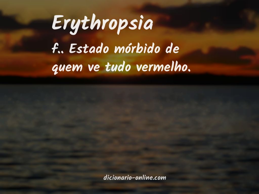 Significado de erythropsia