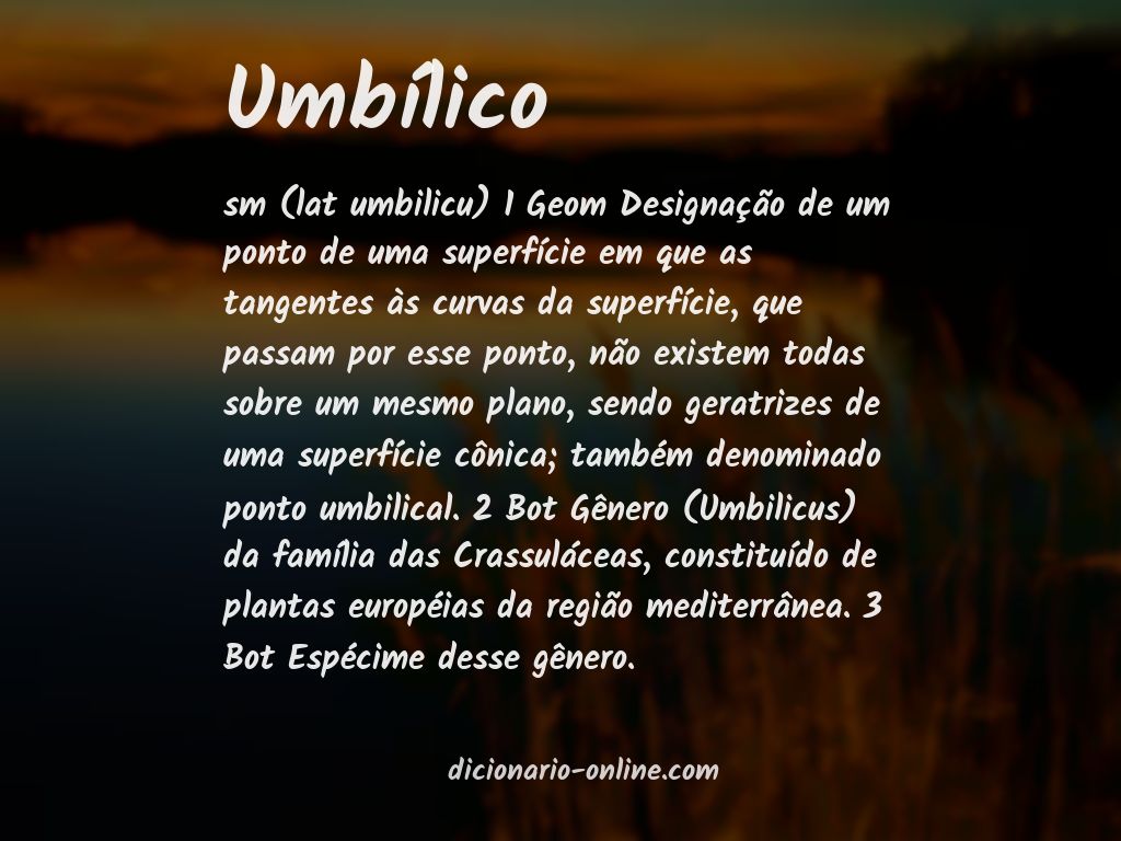 Significado de umbílico