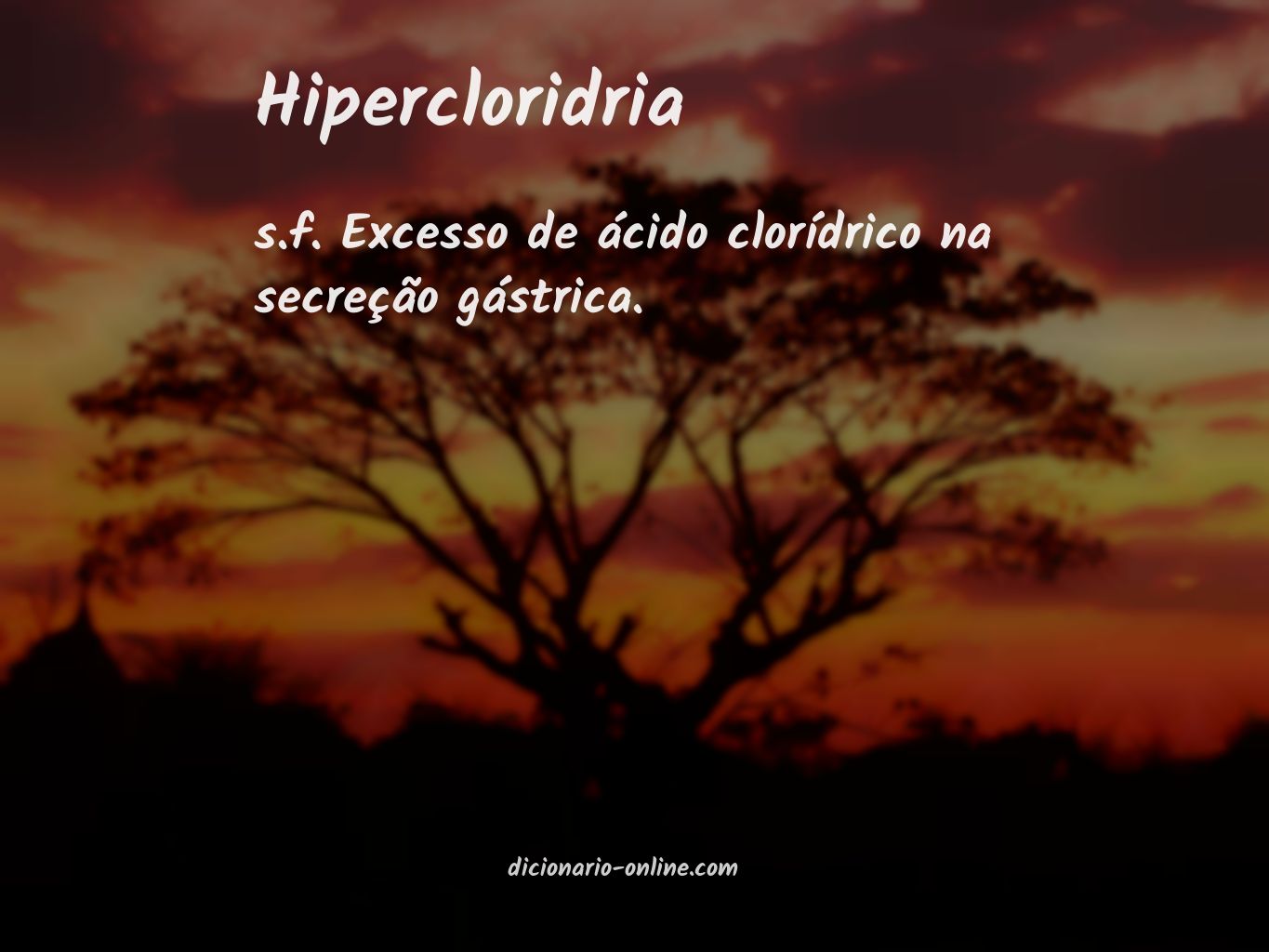 Significado de hipercloridria