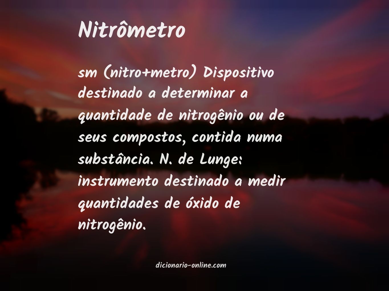 Significado de nitrômetro