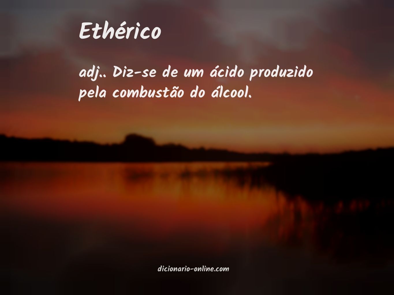 Significado de ethérico