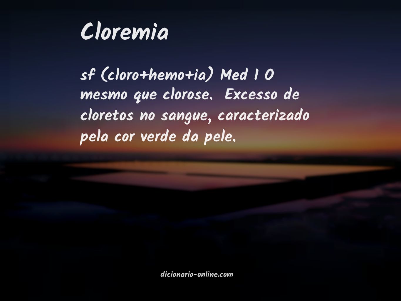Significado de cloremia