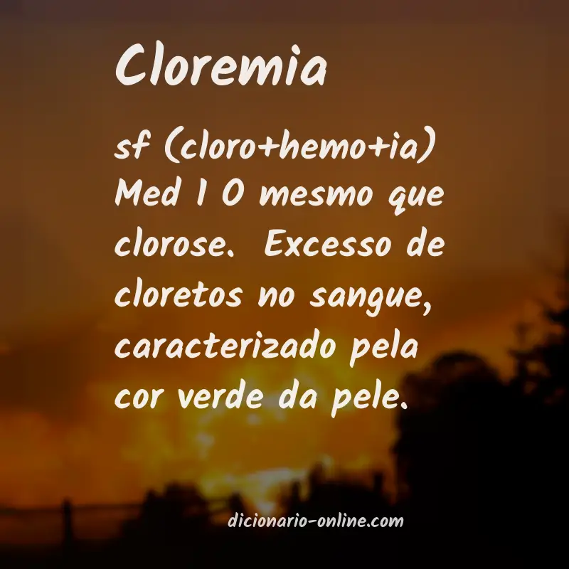 Significado de cloremia