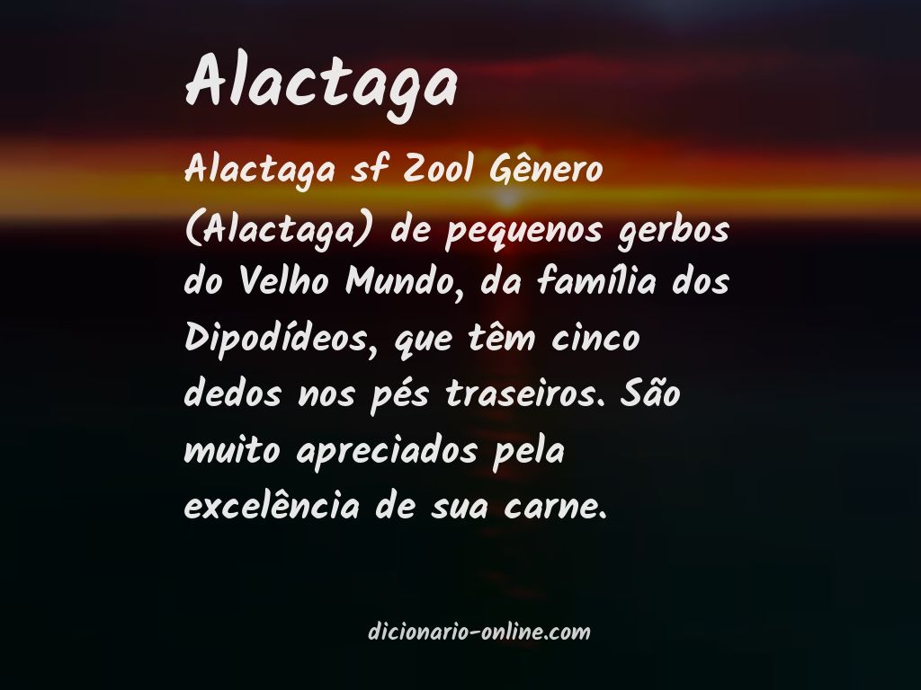 Significado de alactaga