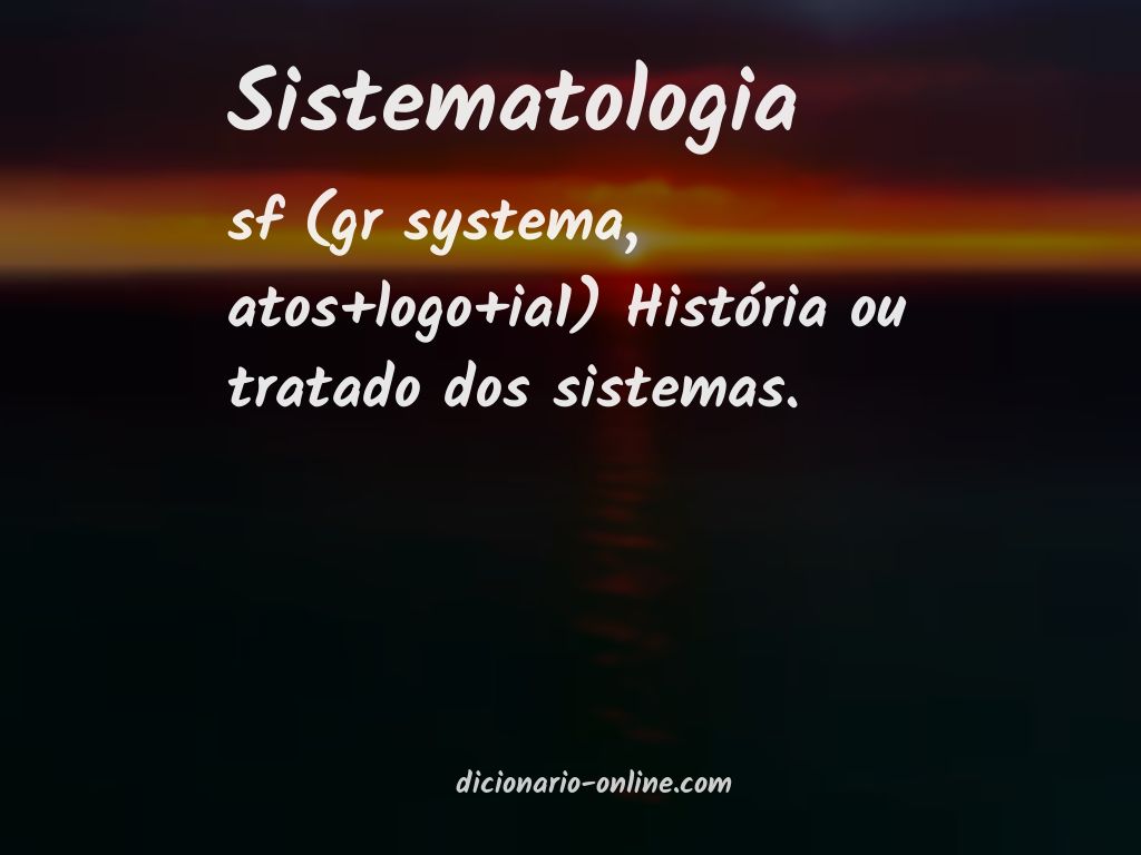 Significado de sistematologia