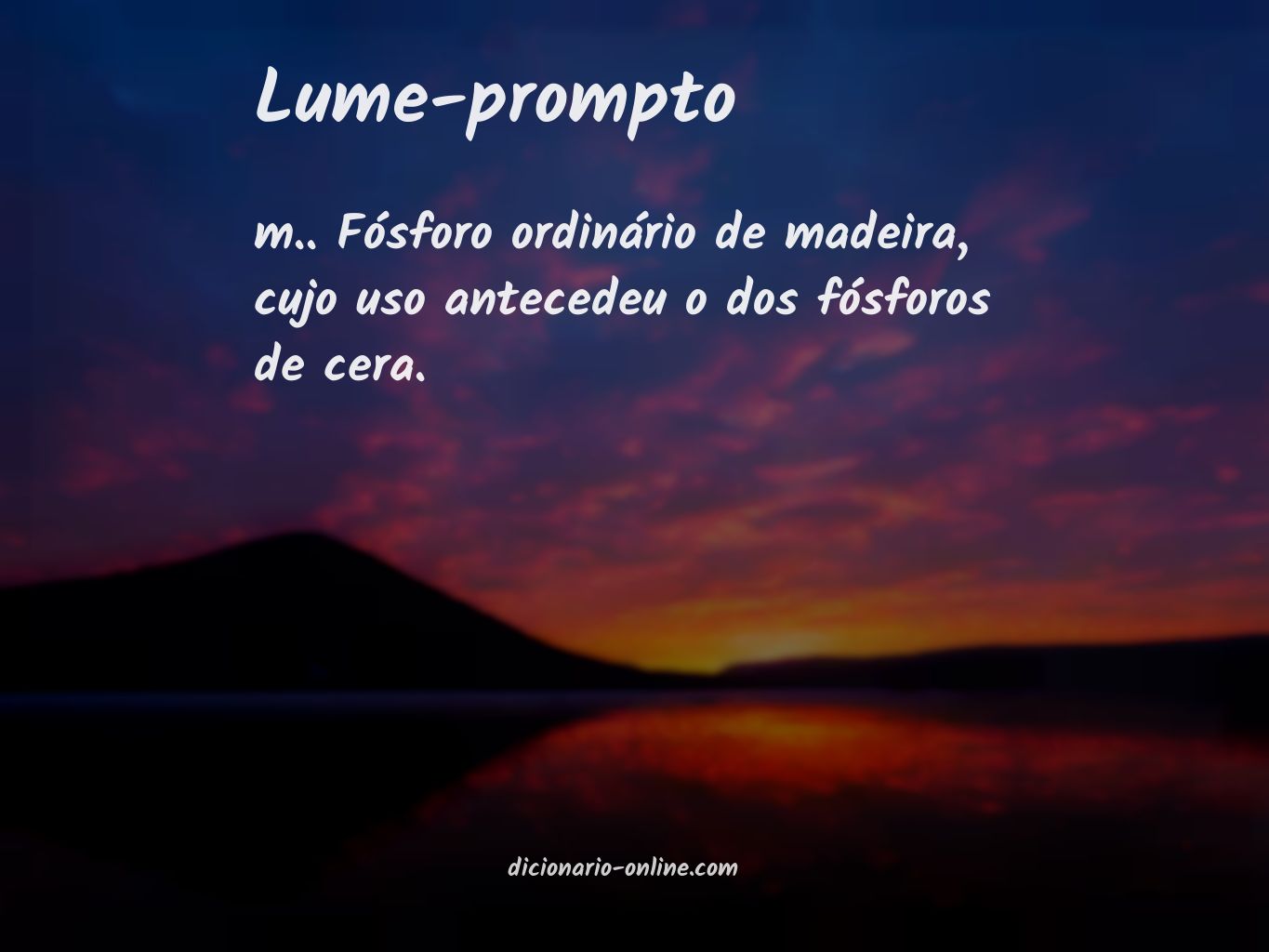 Significado de lume-prompto